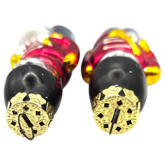 Vintage Drummer Boy Glass Christmas Ornament 4" Nutcracker Toy Soldier Set Of 2 - Picture 5 of 6